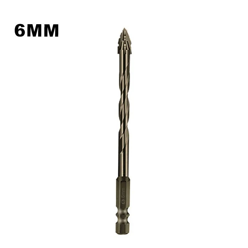 High-Four-edged serrated eccentric drill for dry drilling of ceramic tiles, glass, marble, concrete, stainless steel drill bits