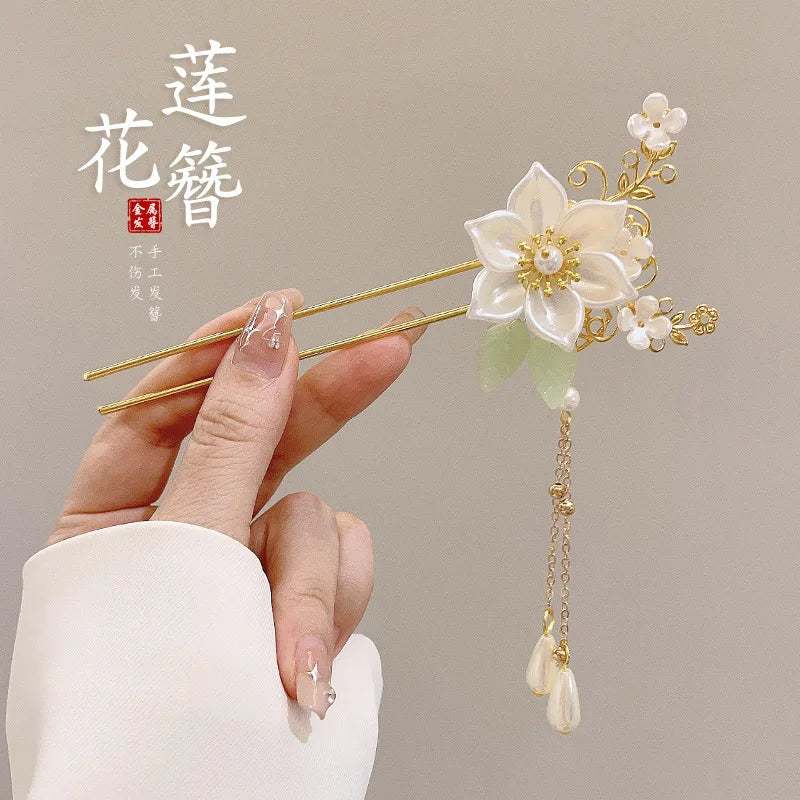 Chinese Flower Hair Clip