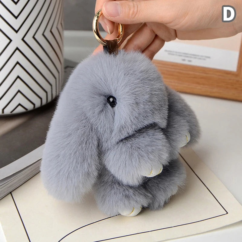 Rabbit Fur Keychain