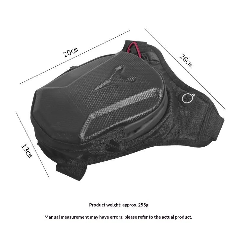 1PC Black Motorcycle Leg Bag Waterproof Rider Waist Bag Cycling Bike Crossbody Bag Motorcycle Equipment