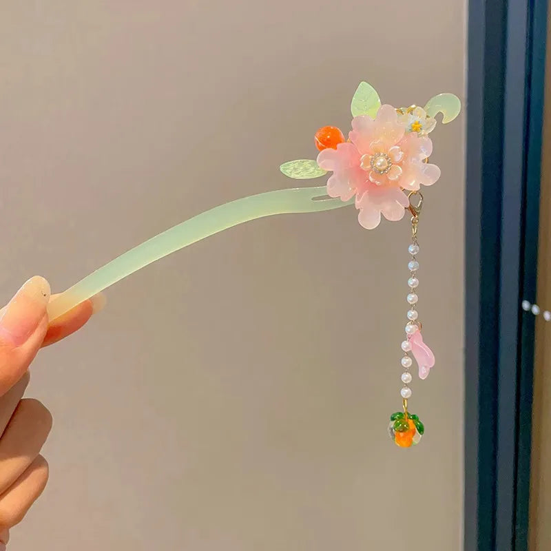Chinese Flower Hair Clip