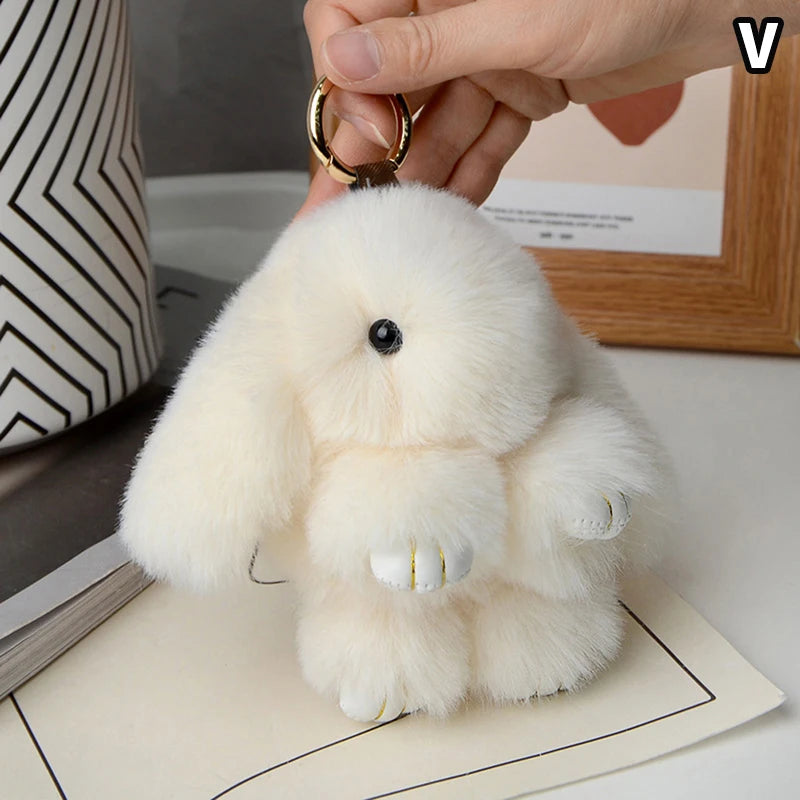 Rabbit Fur Keychain