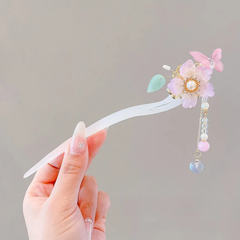 Chinese Flower Hair Clip