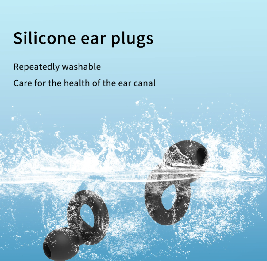 Silicone Earplugs for Swimming Sleep Noise Cancel Noise Reduction-Soundproof Reduce Disturbances -Quality loop Earplugs