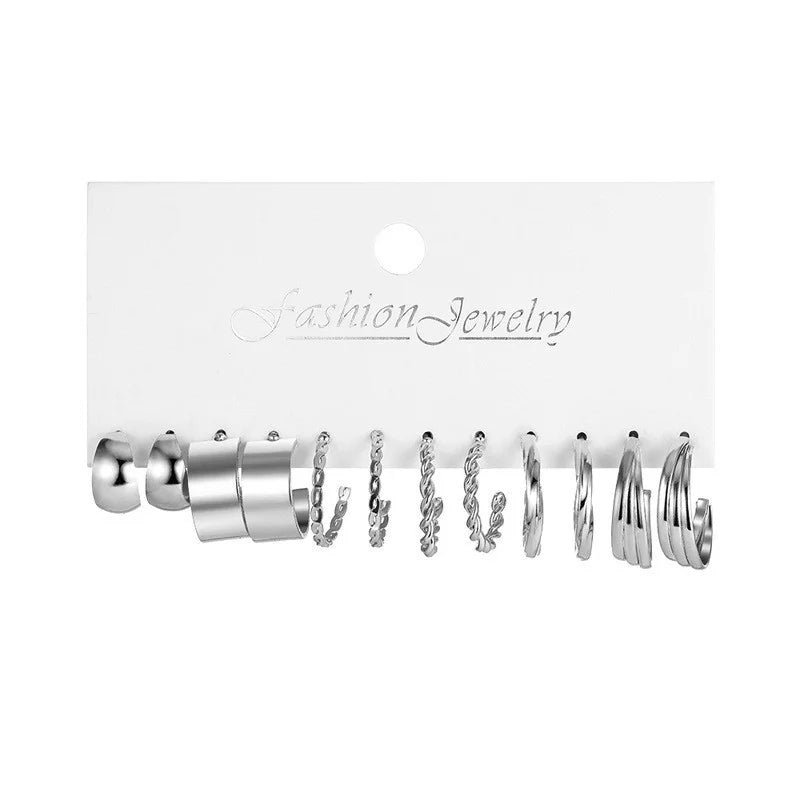 Boho Hoop Earrings Set